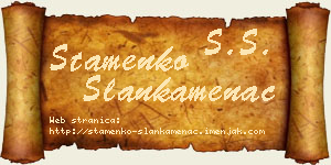 Stamenko Slankamenac vizit kartica